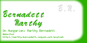 bernadett marthy business card